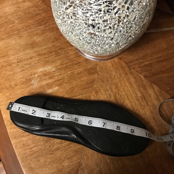 Tory Burch Reva Leather Ballet Flats 8-M Black - Picture 4 of 10